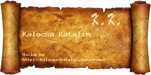 Kalocsa Katalin névjegykártya