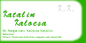 katalin kalocsa business card